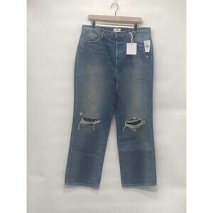 Pistola Women’s Cassie Super High Rise Straight Jeans Sz 33 Belmont Distressed